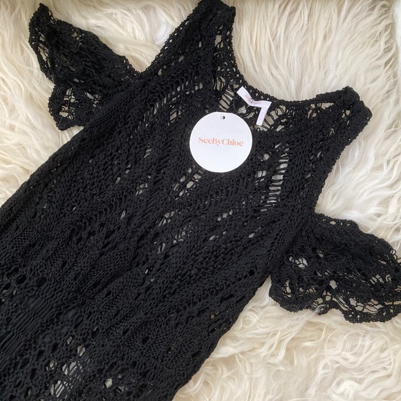 SEE BY CHLOÉ Scoop Neck Midi Length Dress - Picture 5 of 10